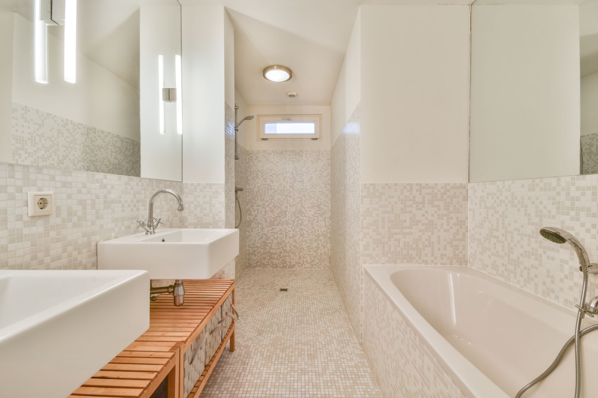 Custom bathroom remodeling project completed by SLM General Contractors